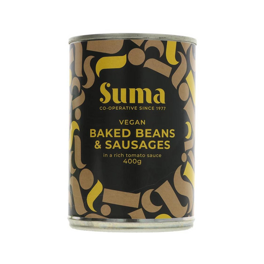 Suma Organic Baked Beans and Vegan Sausages